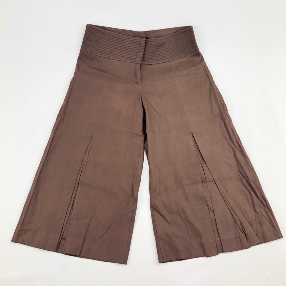 Bebe Dressy Brown Cropped Flare Pants